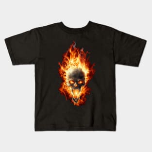 Fire Skull Kids T-Shirt